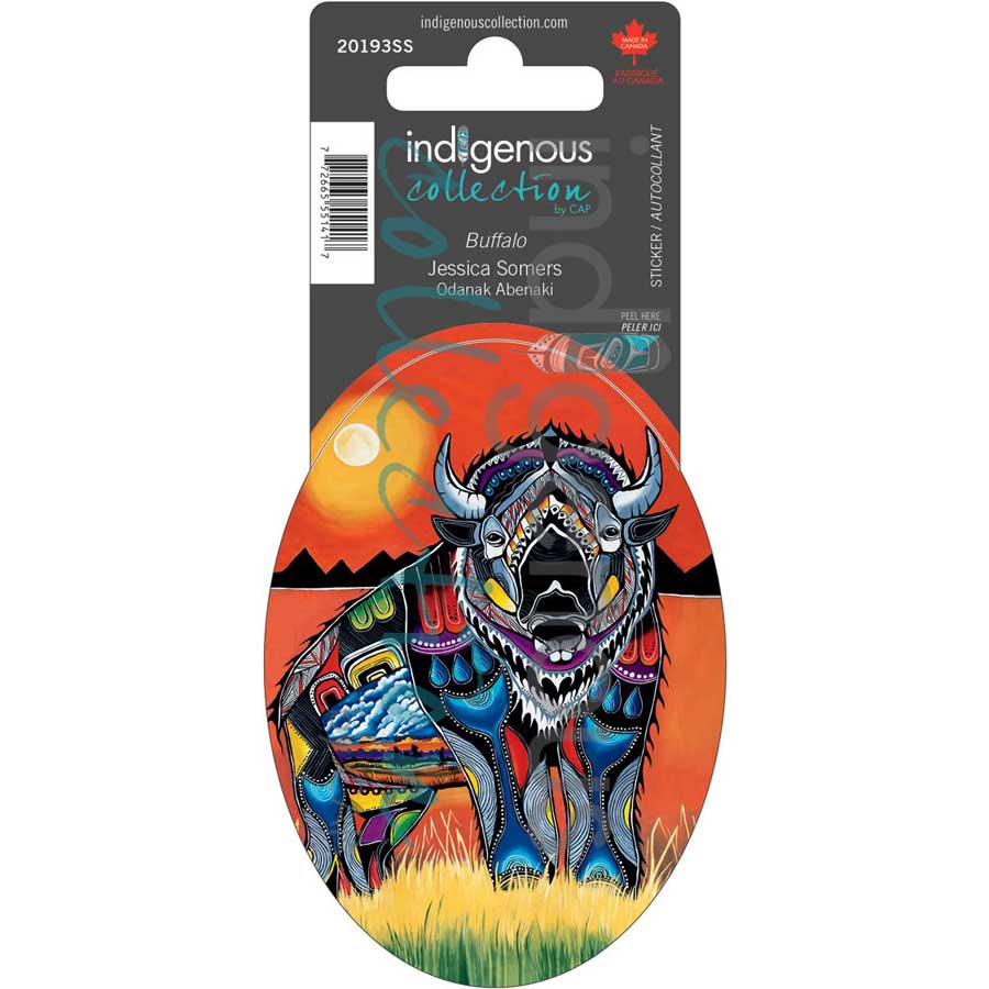 Buffalo Sticker by artist Jessica Somers