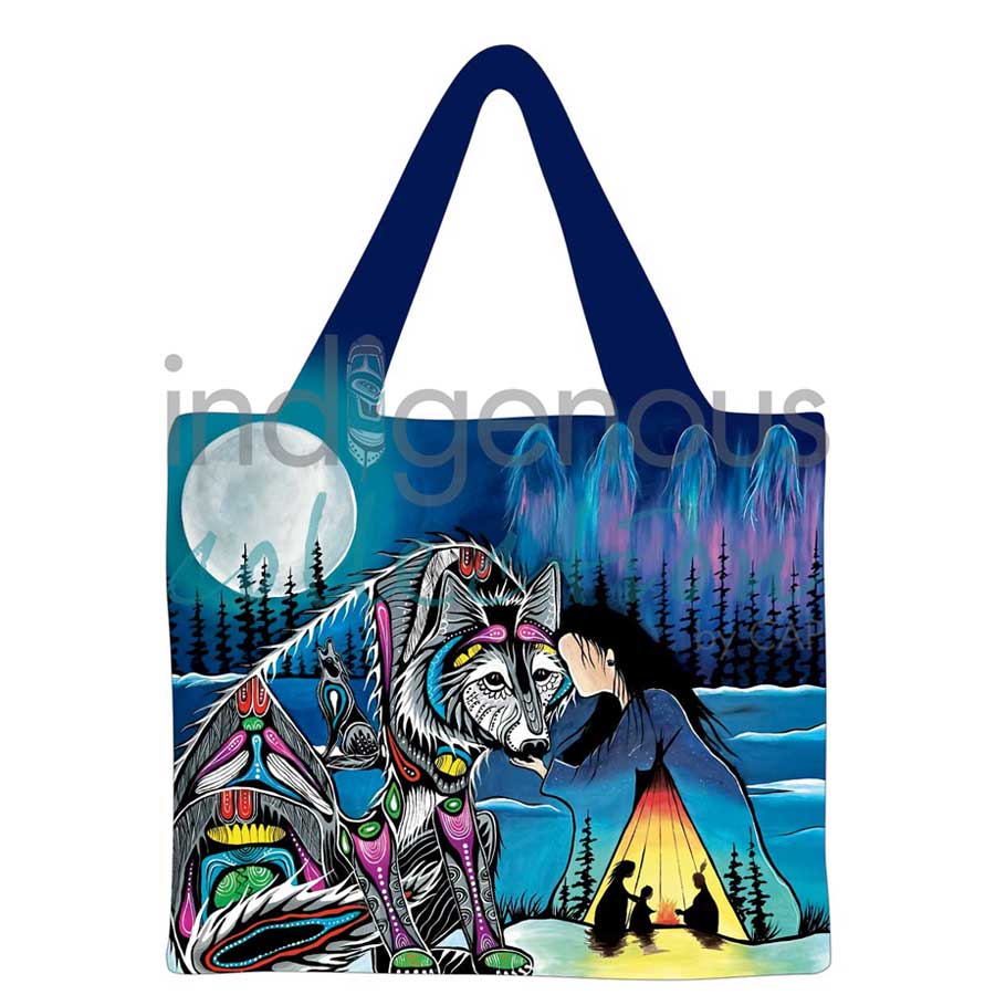 January Moon Reusable Shopping Bag by artist Jessica Somers