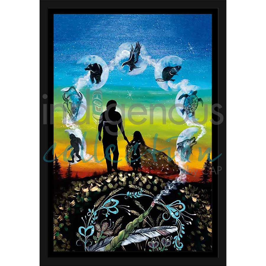 A Father's Guidance by artist Karen Erickson - Métis/Cree. Indigenous Collection