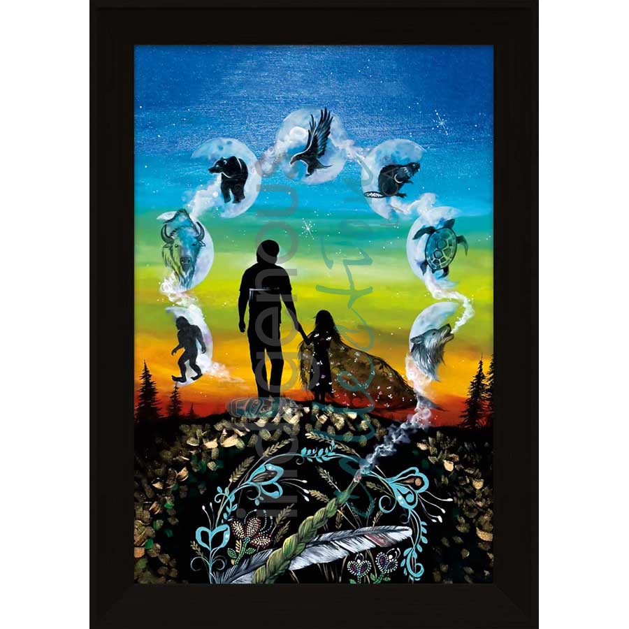 A Father's Guidance by artist Karen Erickson - Métis/Cree. Indigenous Collection