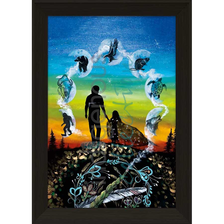 A Father's Guidance by artist Karen Erickson - Métis/Cree. Indigenous Collection