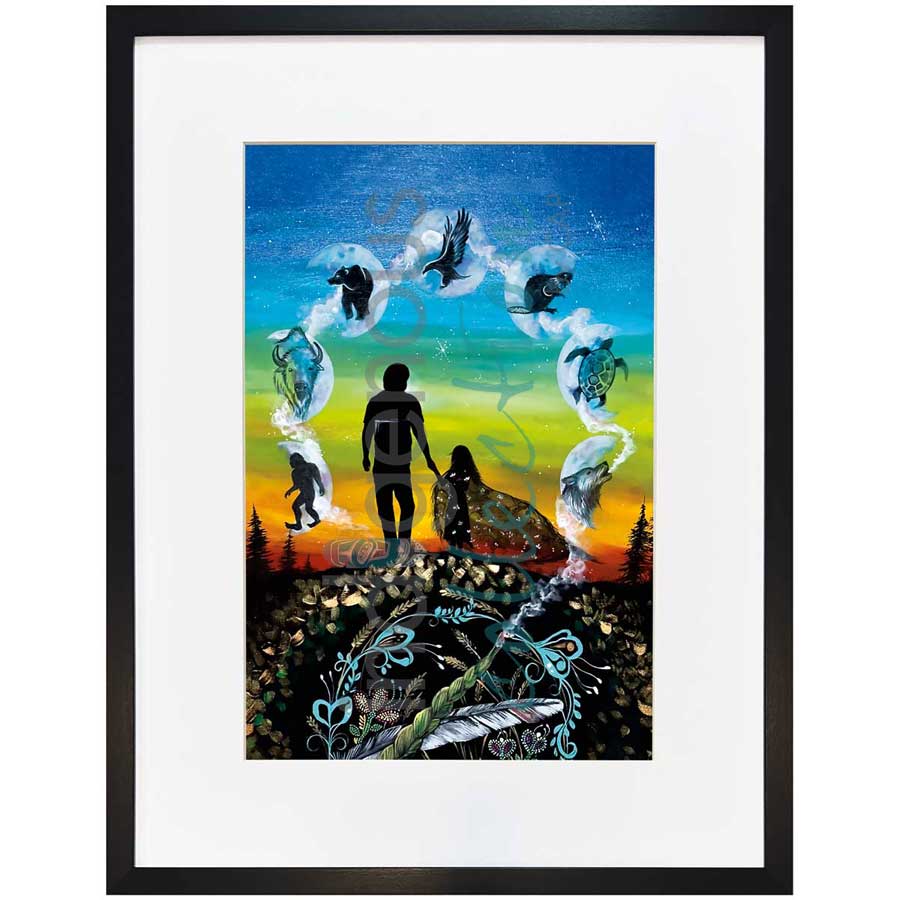 A Father's Guidance by artist Karen Erickson - Métis/Cree. Indigenous Collection
