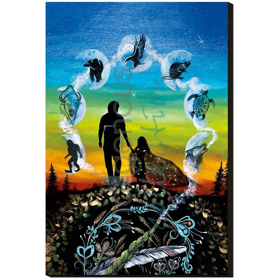 A Father's Guidance by artist Karen Erickson - Métis/Cree. Indigenous Collection