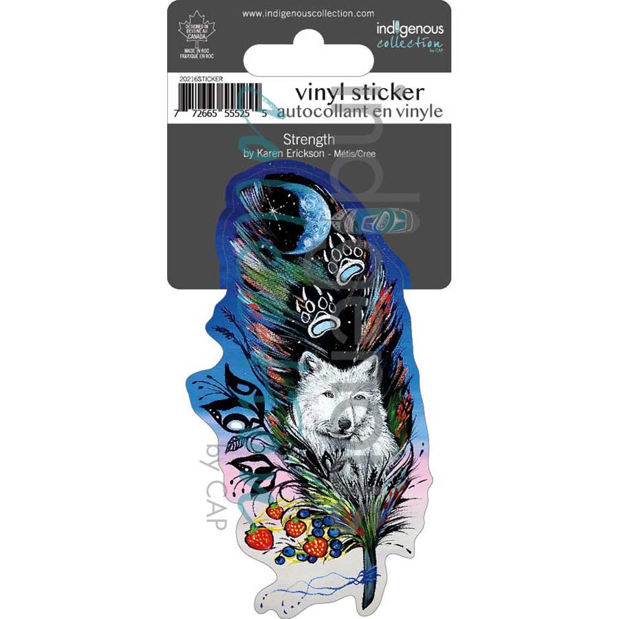 Strength Vinyl Die-Cut Sticker by artist Karen Erickson