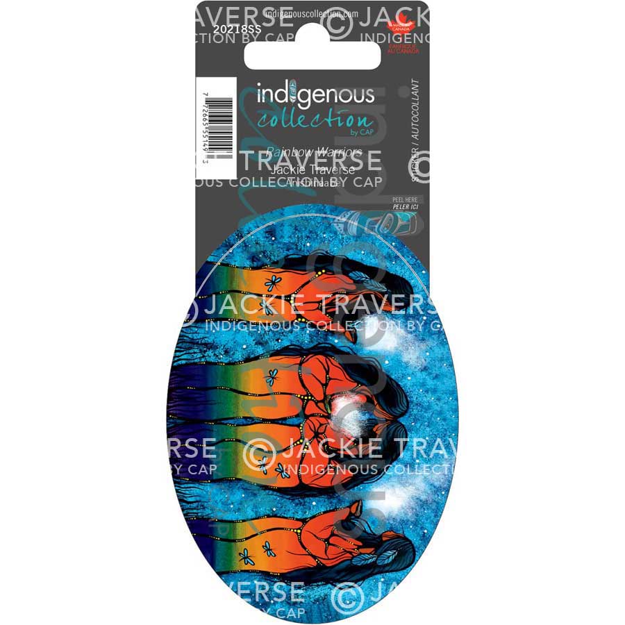 Rainbow Warriors Sticker by artist Jackie Traverse