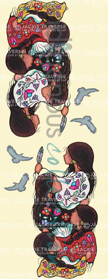 The Offering Eco Scarf by artist Jackie Traverse