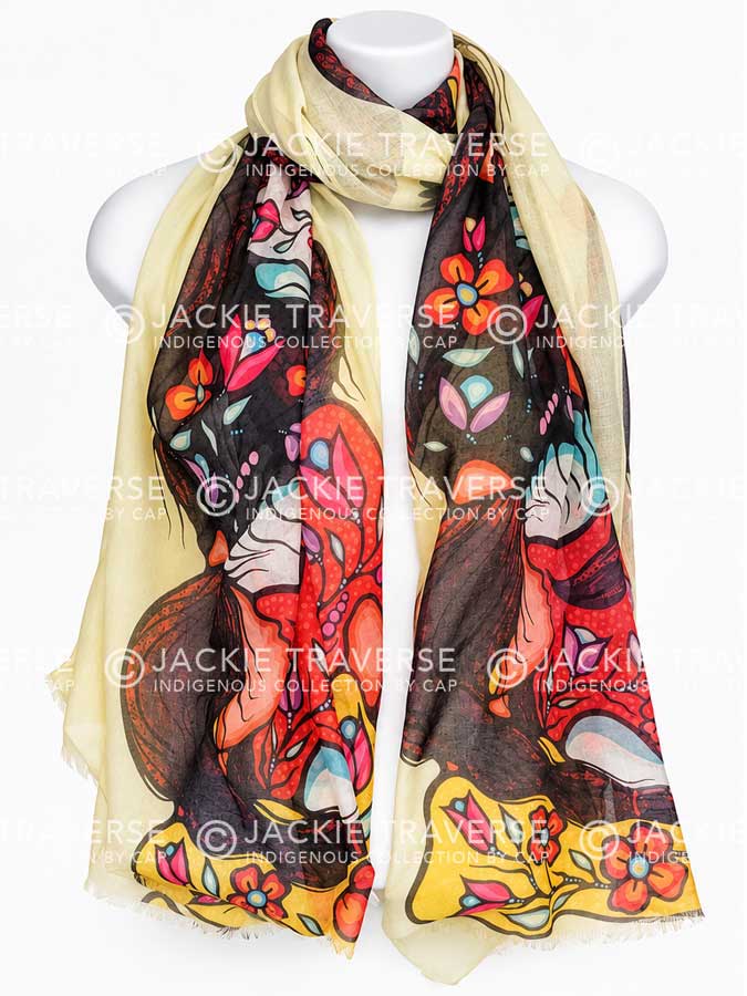 The Offering Eco Scarf by artist Jackie Traverse