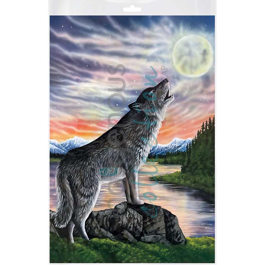 Mastering the Howl by artist Ronnie Simon - Gwich'in. Indigenous Collection
