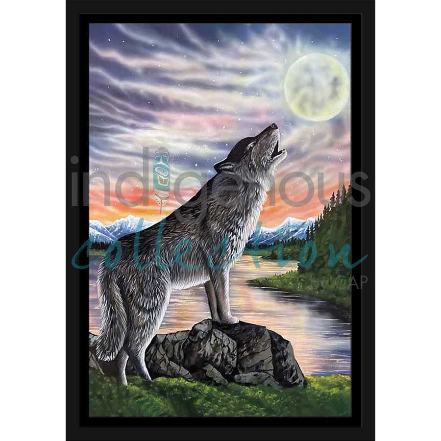Mastering the Howl by artist Ronnie Simon - Gwich'in. Indigenous Collection