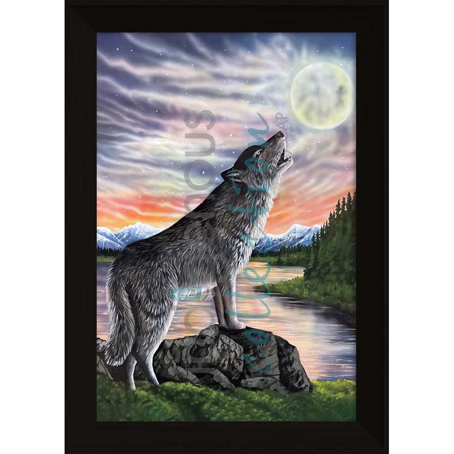 Mastering the Howl by artist Ronnie Simon - Gwich'in. Indigenous Collection