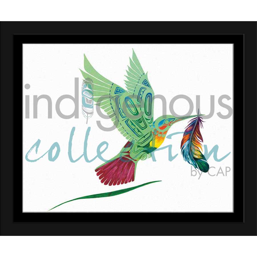 Green Hummingbird by artist Richard Shorty - Northern Tutchone. Indigenous Collection