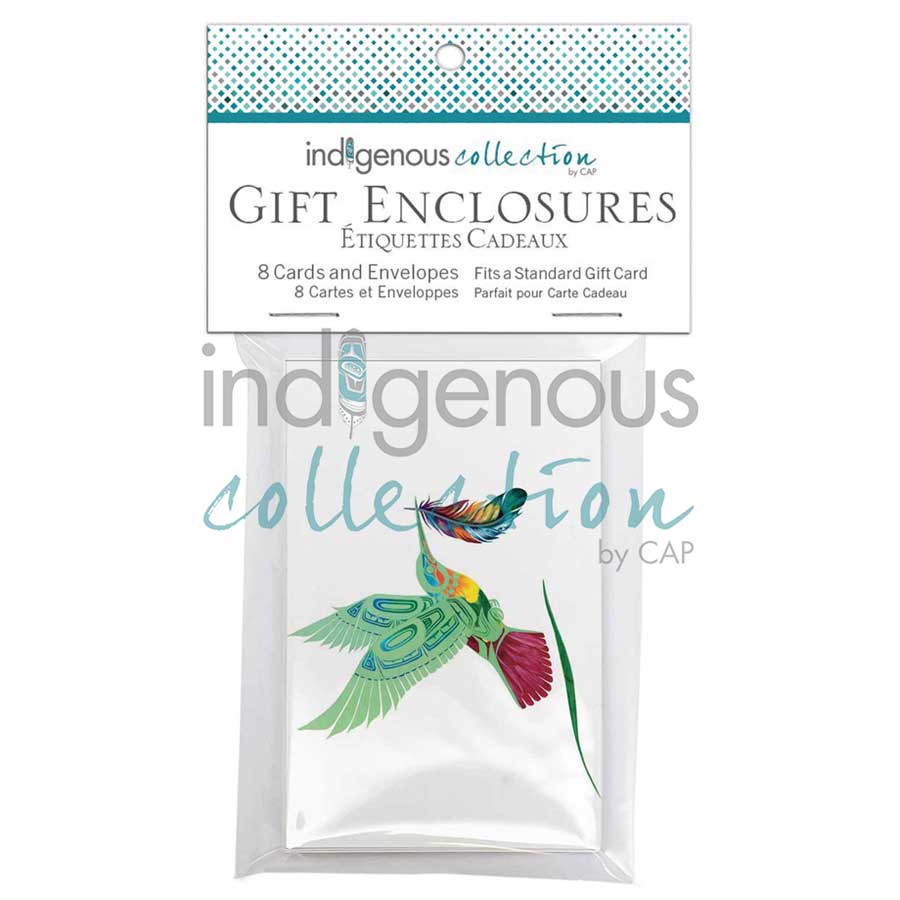 Green Hummingbird Gift Enclosure Cards by artist Richard Shorty