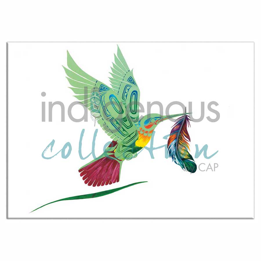 Green Hummingbird Magnets by artist Richard Shorty