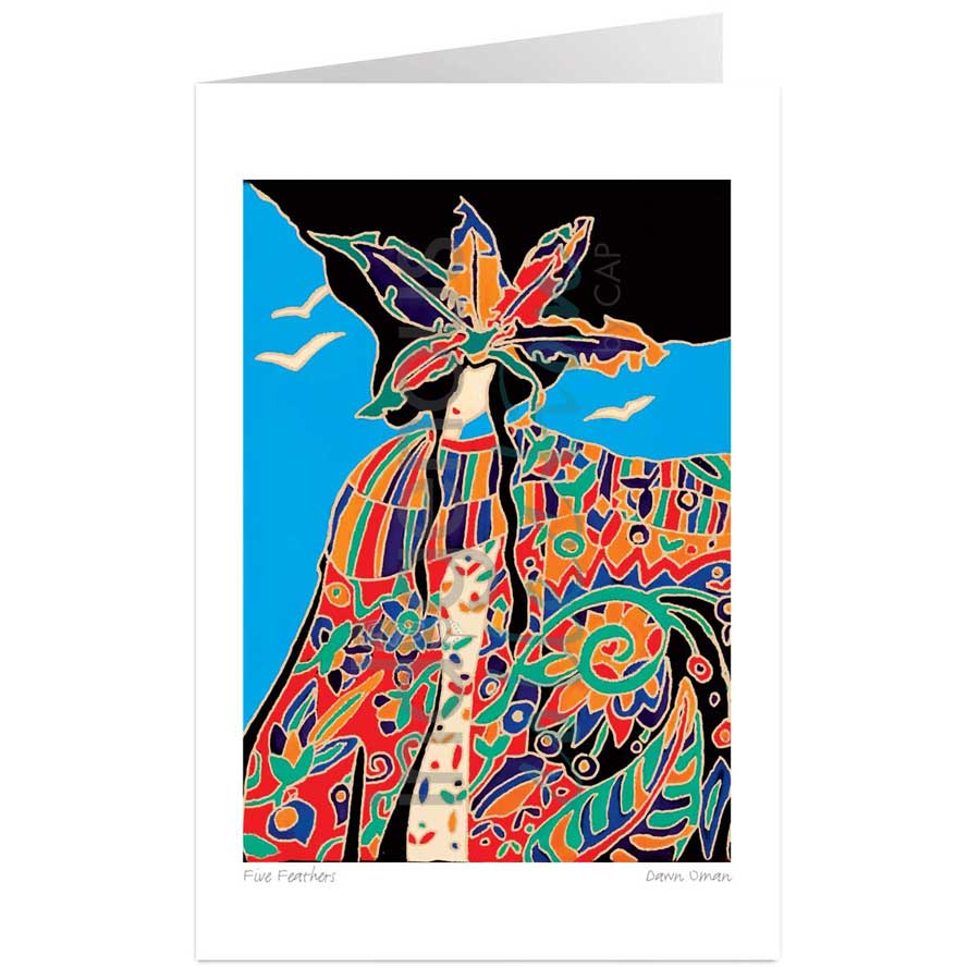 Five Feathers by artist Dawn Oman