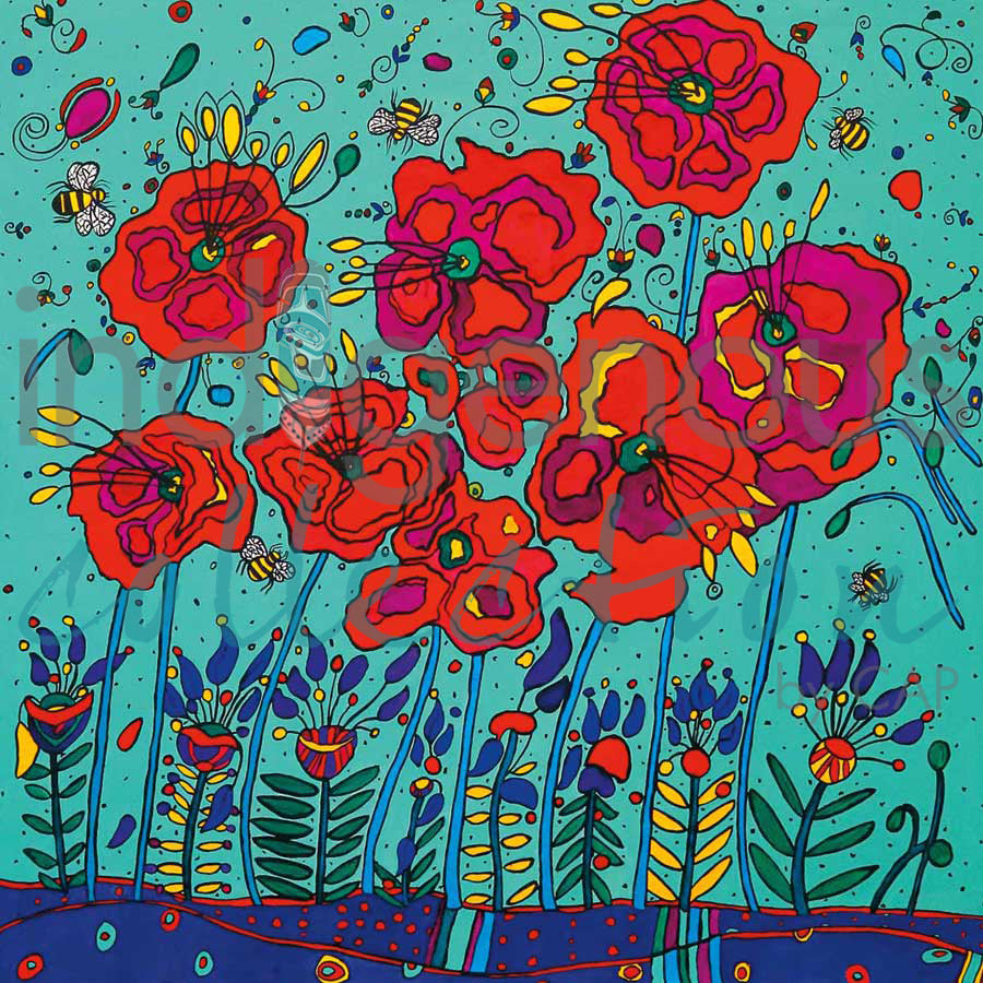 Poppies by artist Dawn Oman