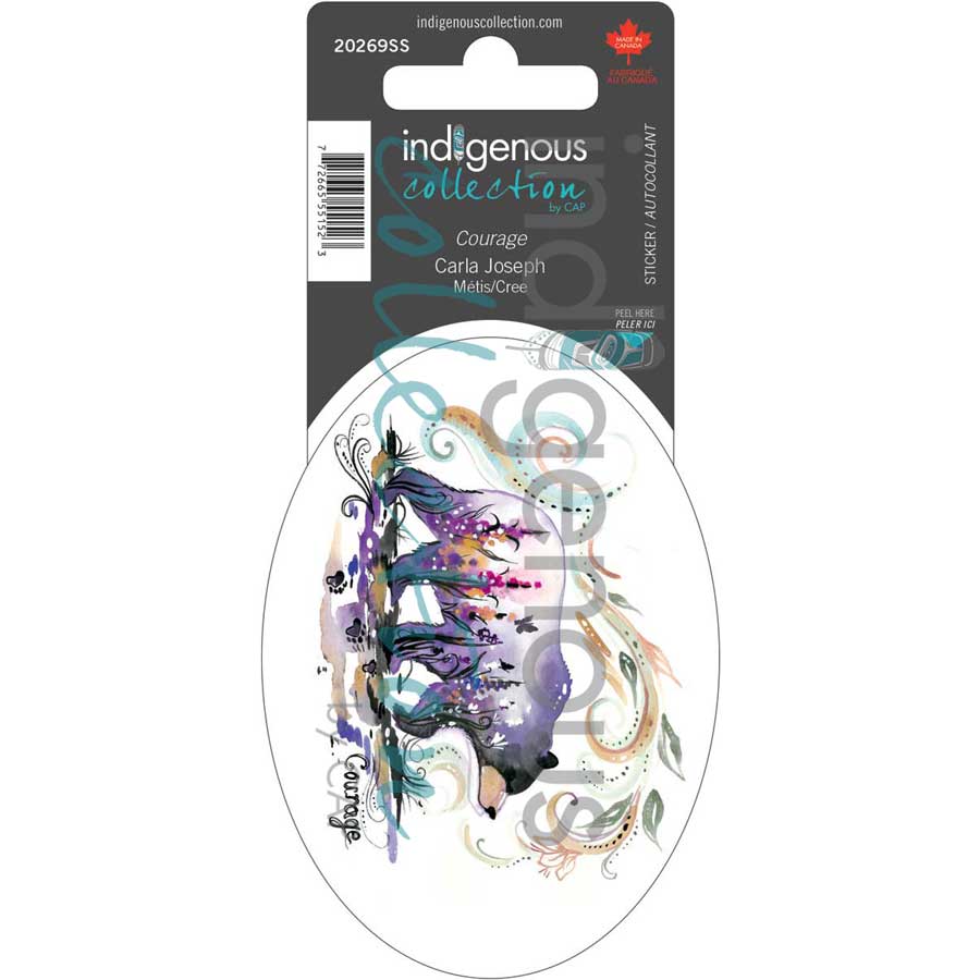 Courage Sticker by artist Carla Joseph