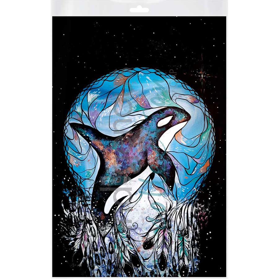 Orca Dreamcatcher by artist Carla Joseph - Métis/Cree. Indigenous Collection