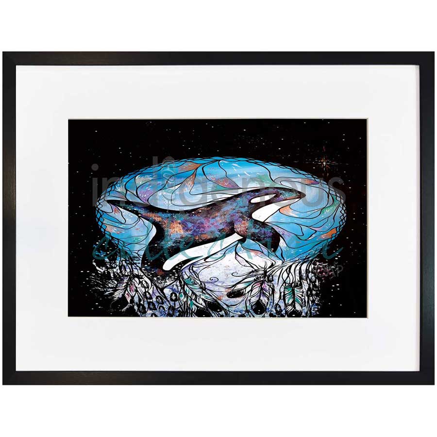 Orca Dreamcatcher by artist Carla Joseph - Métis/Cree. Indigenous Collection