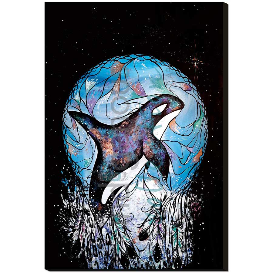 Orca Dreamcatcher by artist Carla Joseph - Métis/Cree. Indigenous Collection