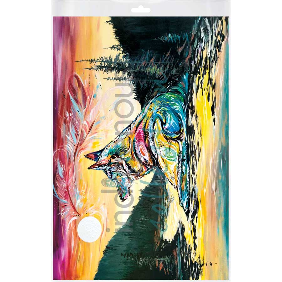 Lone Wolf by artist Carla Joseph - Métis/Cree. Indigenous Collection