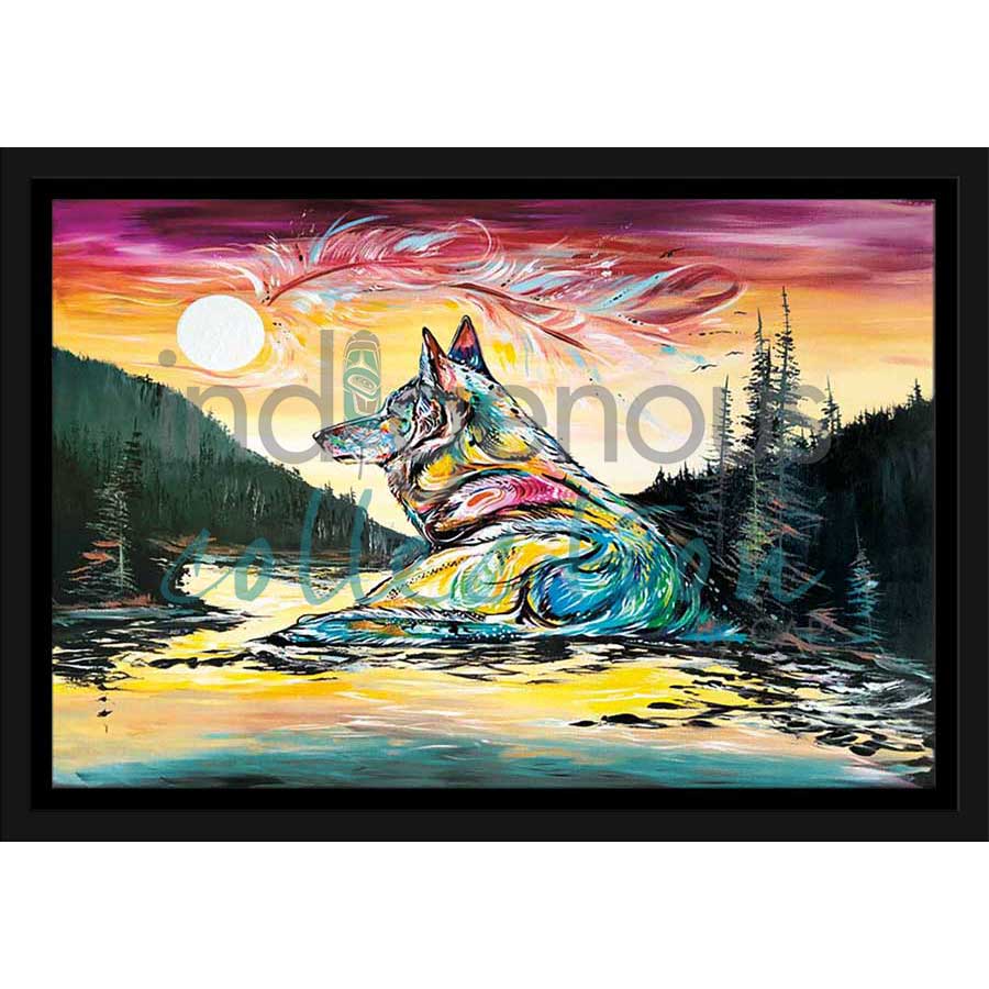 Lone Wolf by artist Carla Joseph - Métis/Cree. Indigenous Collection