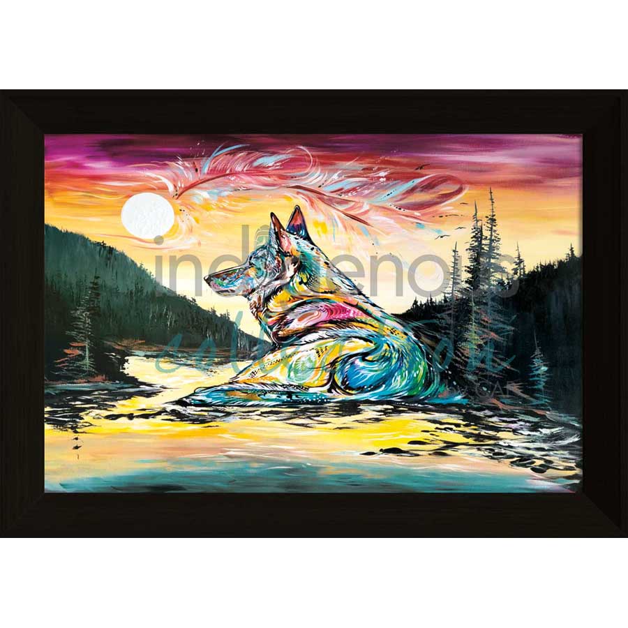 Lone Wolf by artist Carla Joseph - Métis/Cree. Indigenous Collection