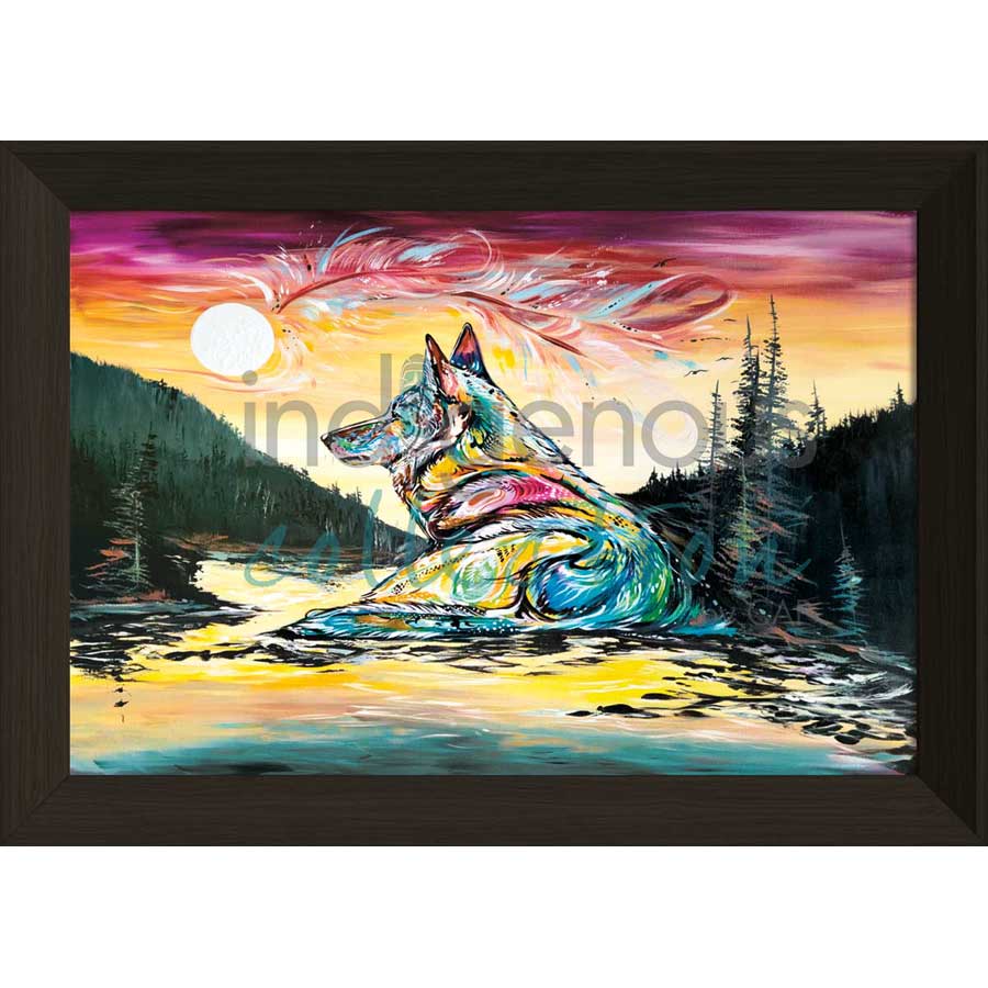 Lone Wolf by artist Carla Joseph - Métis/Cree. Indigenous Collection