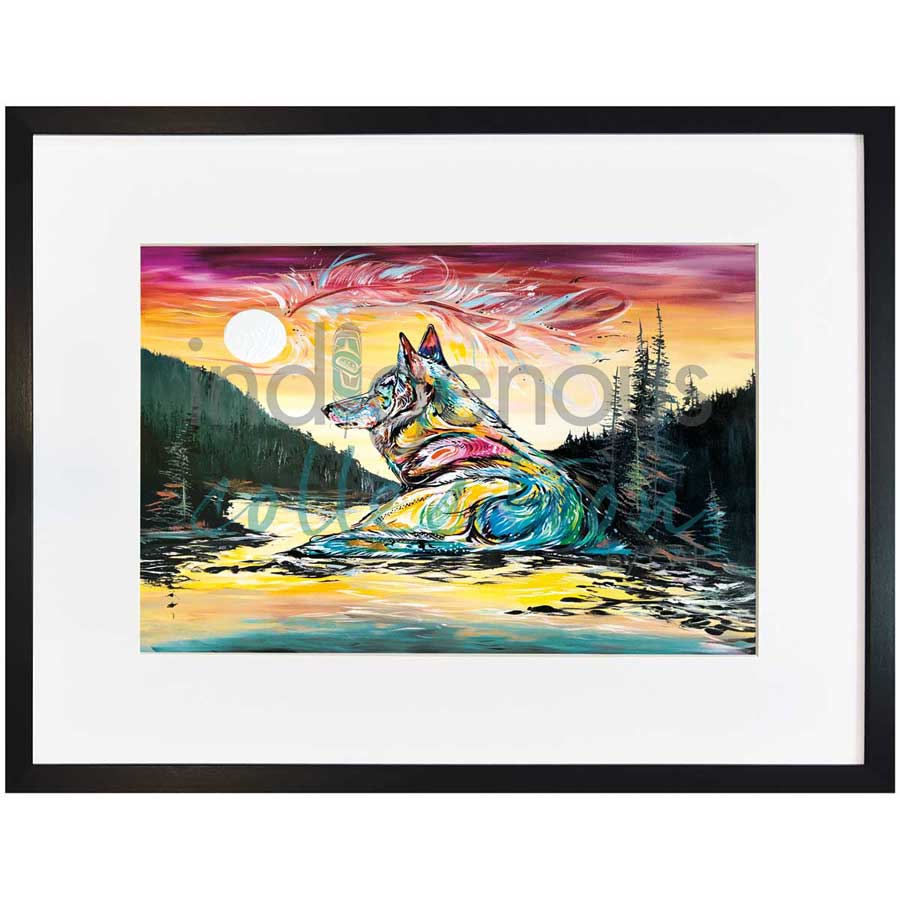 Lone Wolf by artist Carla Joseph - Métis/Cree. Indigenous Collection