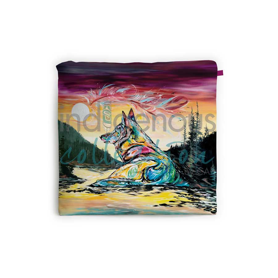 Lone Wolf Reusable Shopping Bag by artist Carla Joseph