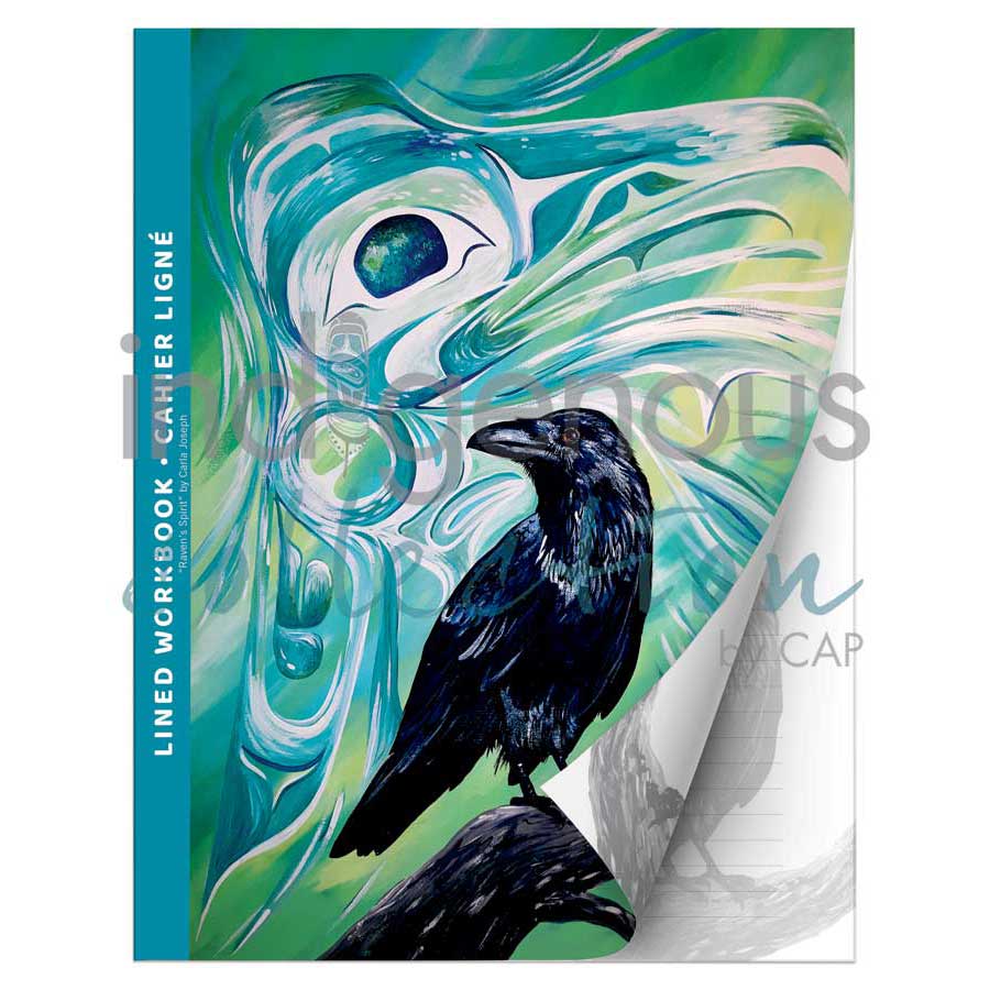 Raven's Spirit Workbook by artist Carla Joseph. Indigenous Collection.