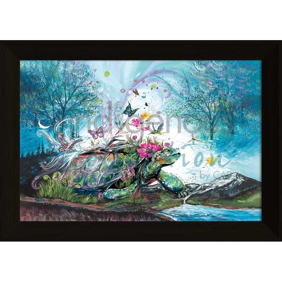Mystical Turtle by artist Carla Joseph - Métis/Cree. Indigenous Collection