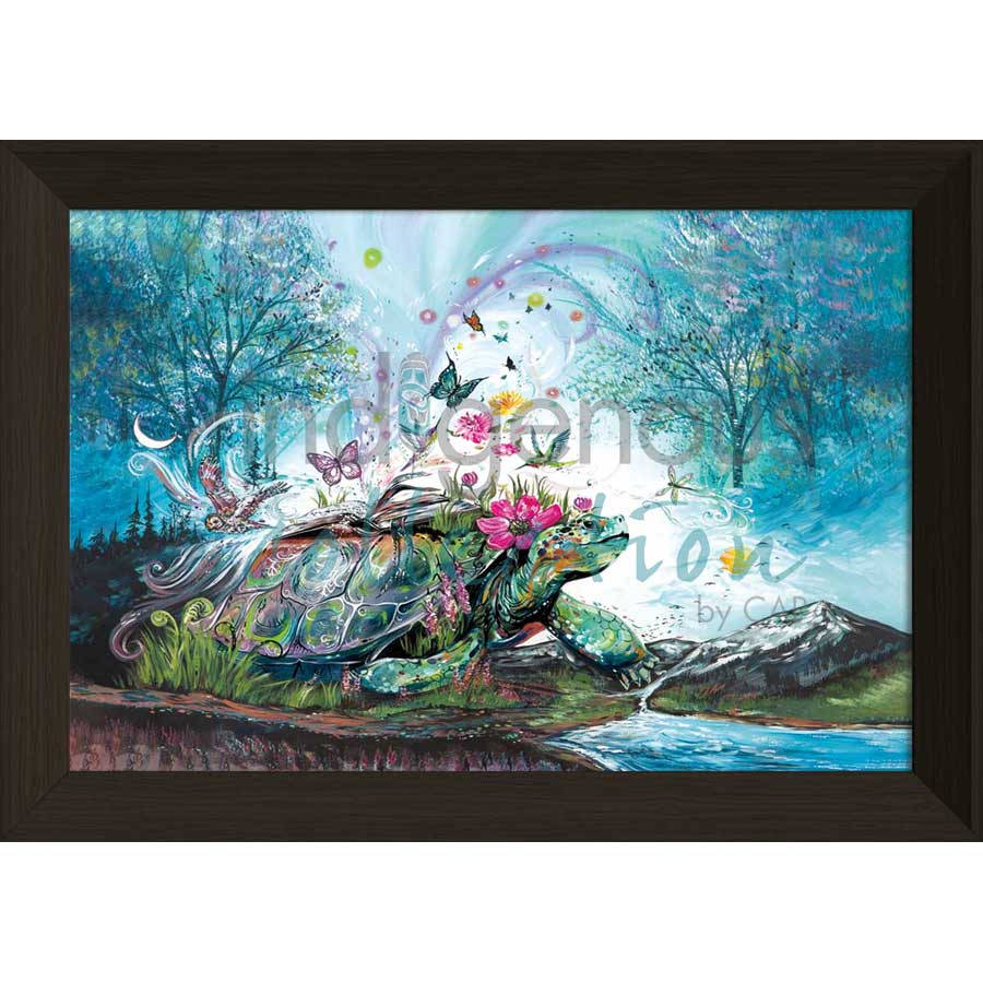Mystical Turtle by artist Carla Joseph - Métis/Cree. Indigenous Collection