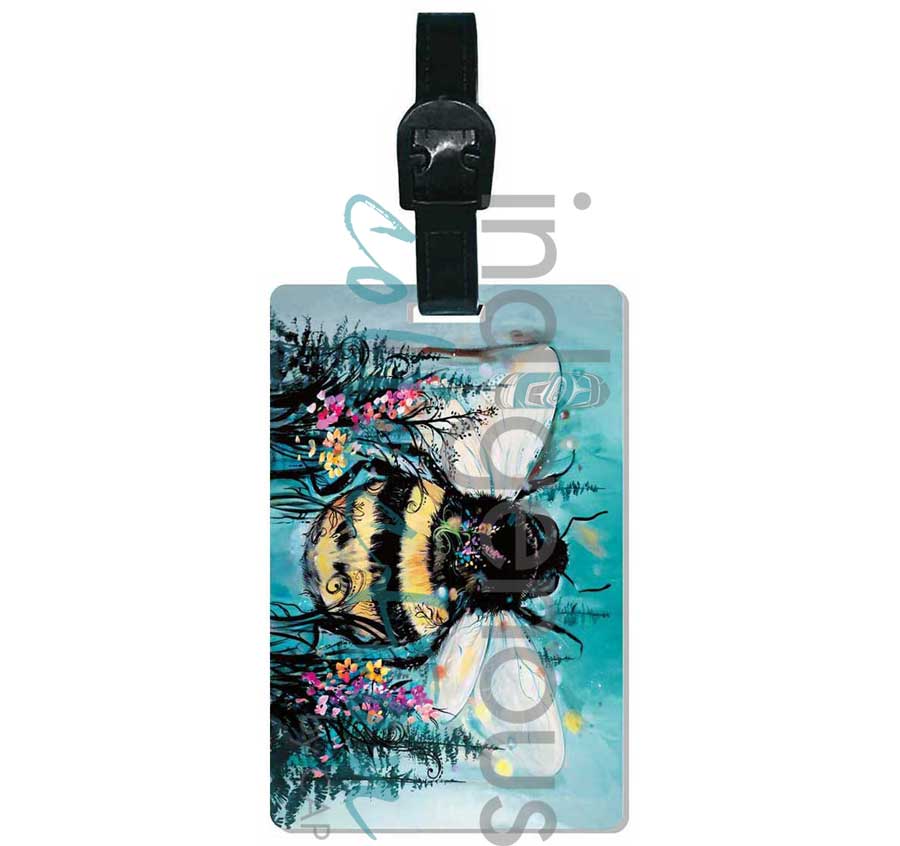 Bumble Bee Luggage Tag by artist Carla Joseph