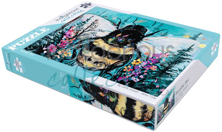 Bumble Bee Puzzle - 1000 Pcs by artist Carla Joseph. Indigenous Collection.