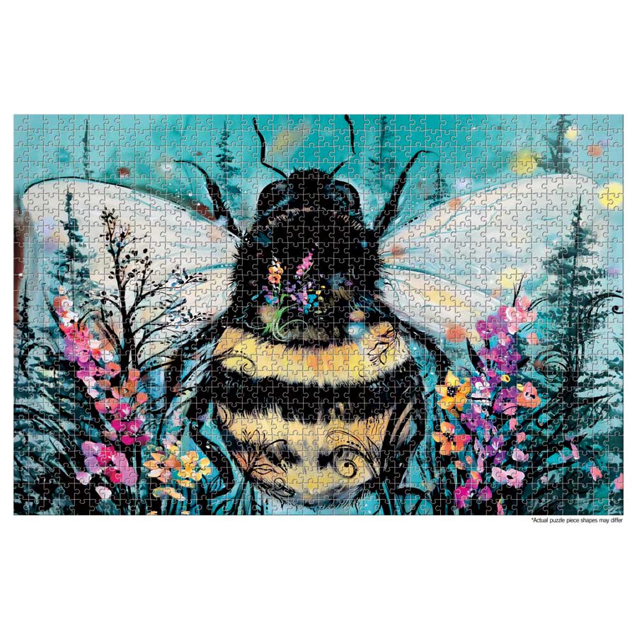 Bumble Bee Puzzle - 1000 Pcs by artist Carla Joseph. Indigenous Collection.