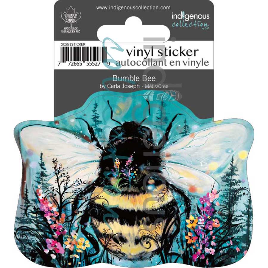 Bumble Bee Vinyl Die-Cut Sticker by artist Carla Joseph