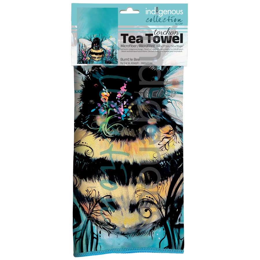 Bumble Bee Tea Towel by artist Carla Joseph