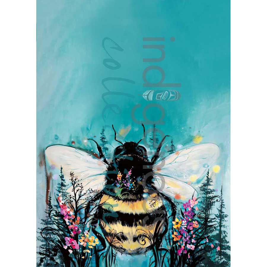 Bumble Bee Tea Towel by artist Carla Joseph