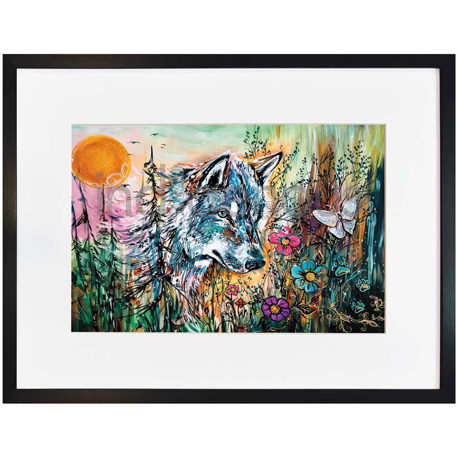 Wolf Path by artist Carla Joseph - Métis/Cree. Indigenous Collection