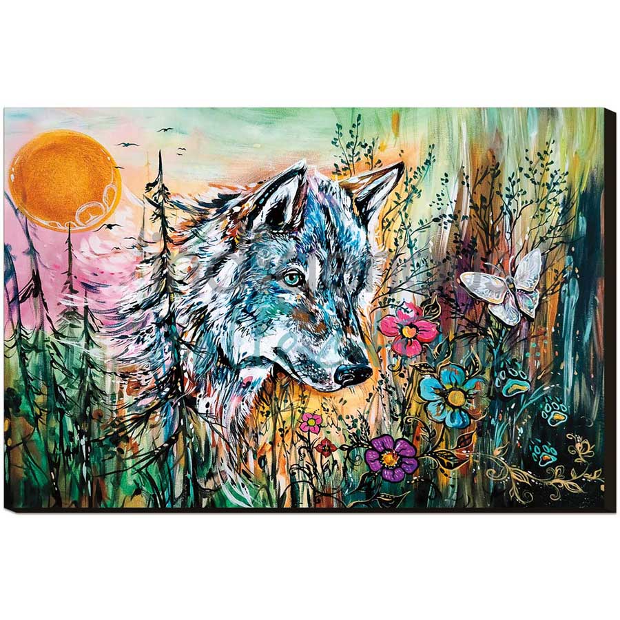 Wolf Path by artist Carla Joseph - Métis/Cree. Indigenous Collection