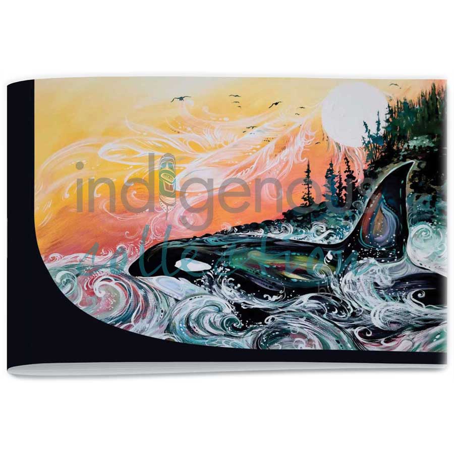 Killer Whale Sunset Signature Notebook by artist Carla Joseph