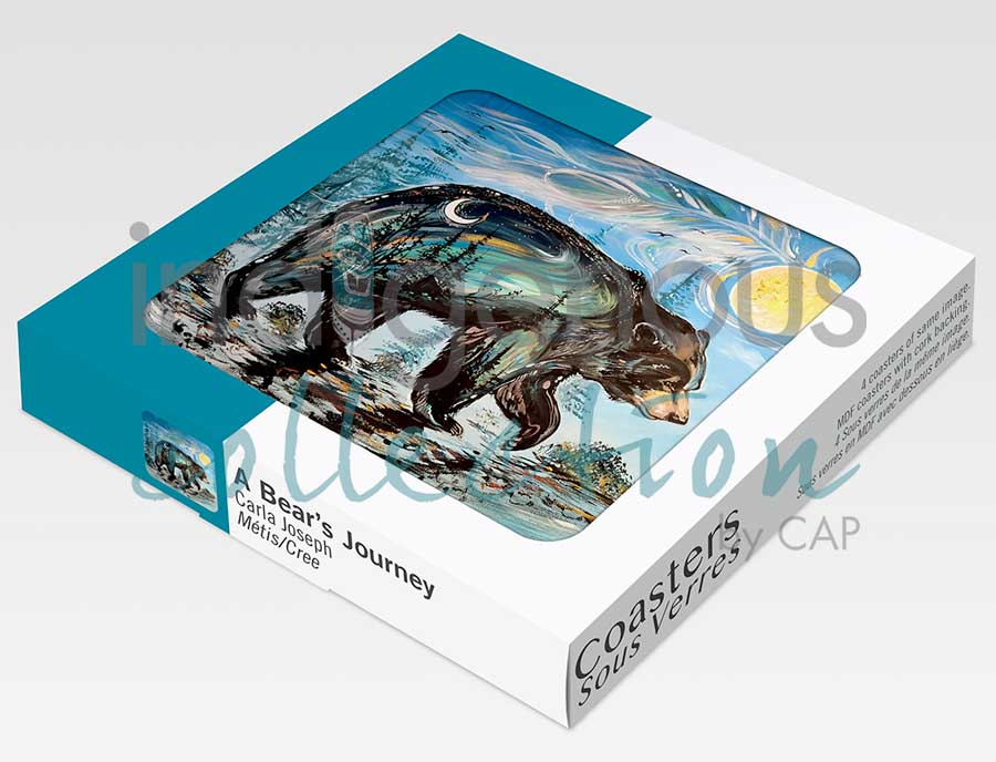 A Bear's Journey Coaster by artist Carla Joseph