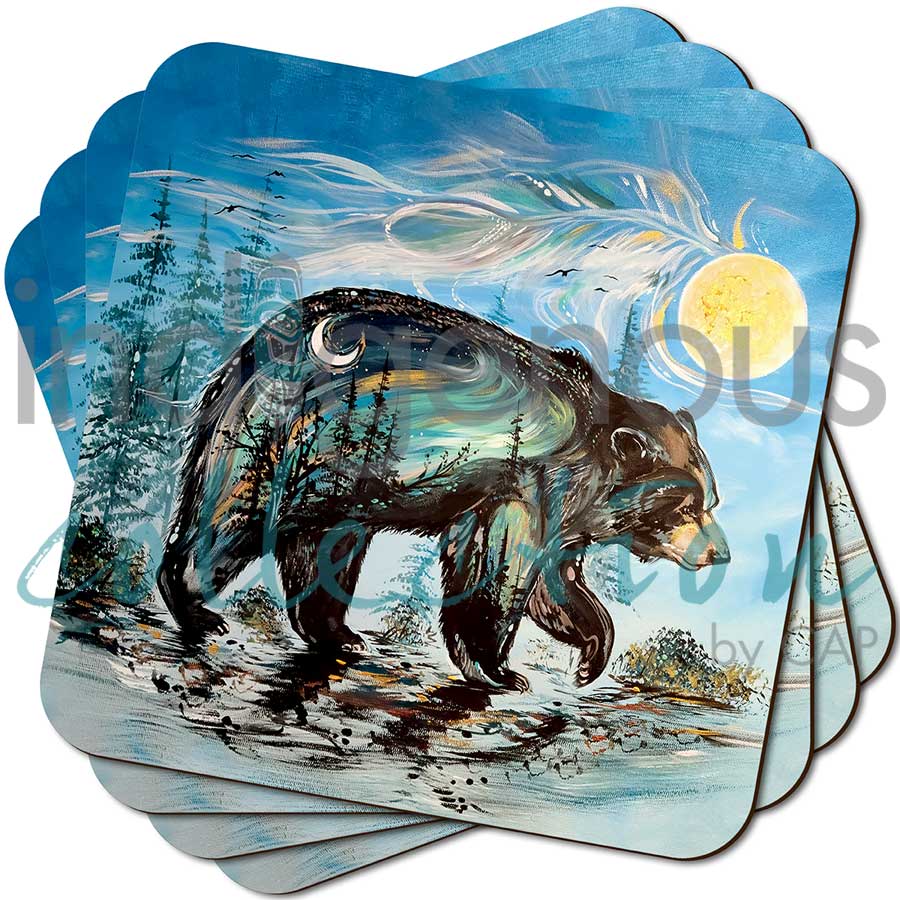A Bear's Journey Coaster by artist Carla Joseph