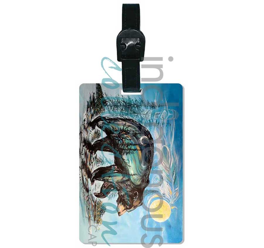 A Bear's Journey Luggage Tag by artist Carla Joseph
