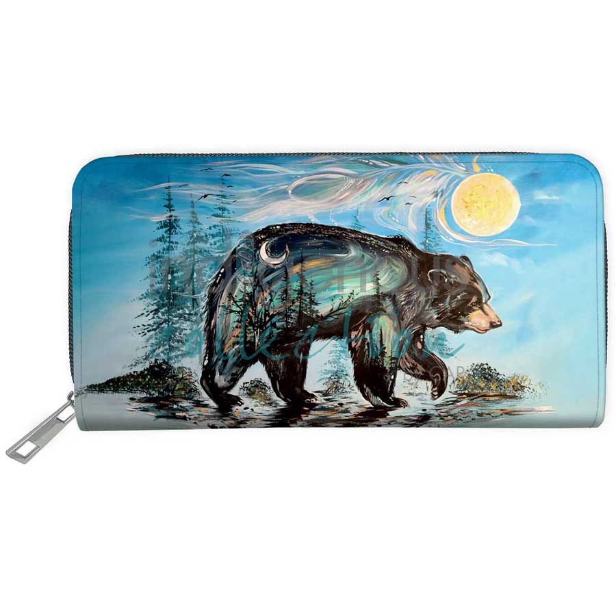 A Bear's Journey Embossed Wallet by artist Carla Joseph. Indigenous Collection.