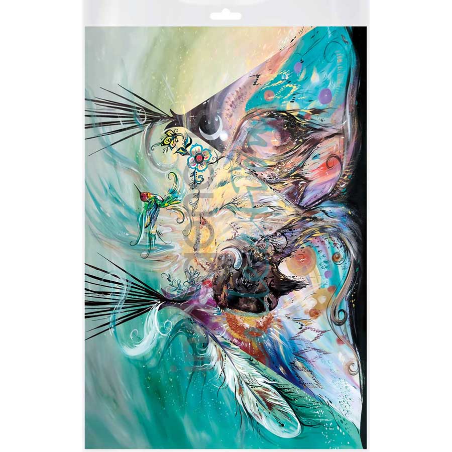 Mighty Buffalo by artist Carla Joseph - Métis/Cree. Indigenous Collection