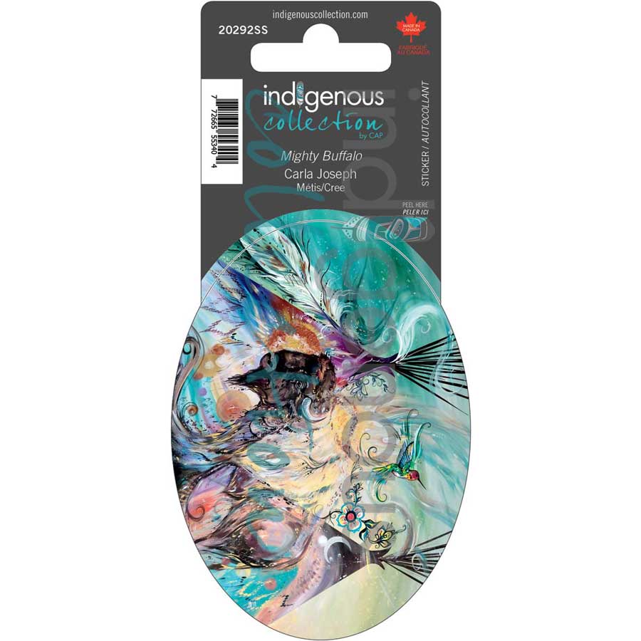 Mighty Buffalo Sticker by artist Carla Joseph