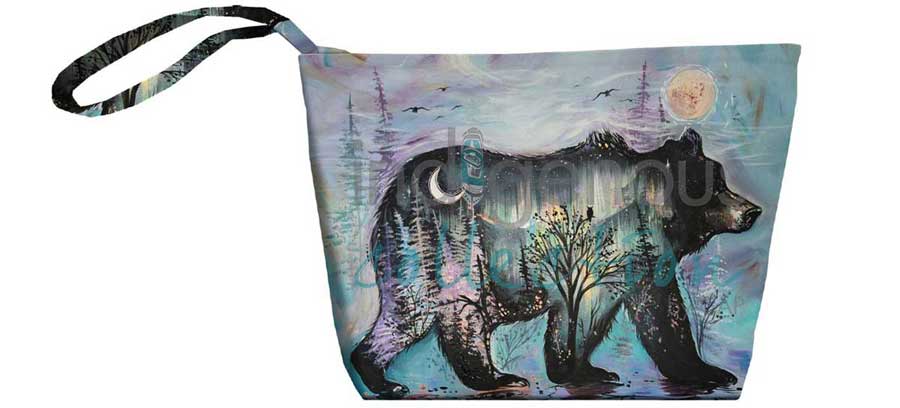 Midnight Bear Small Tote Bag by artist Carla Joseph