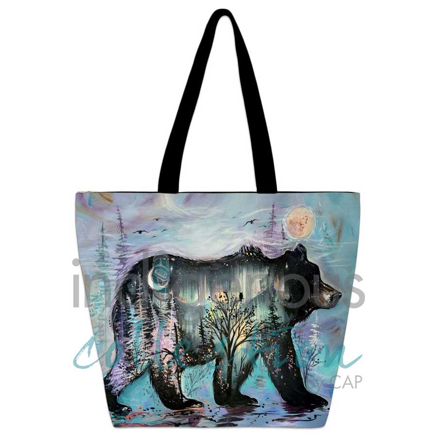 Midnight Bear Tote Bag by artist Carla Joseph