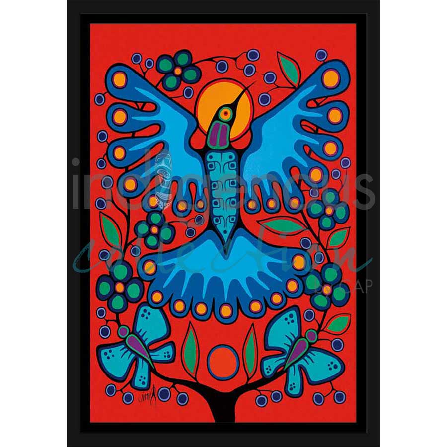 Spring Hummingbird by artist Jim Oskineegish - Ojibway. Indigenous Collection